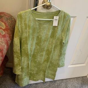 J. Jill Aloe Batik Spring Long Sleeved shirt